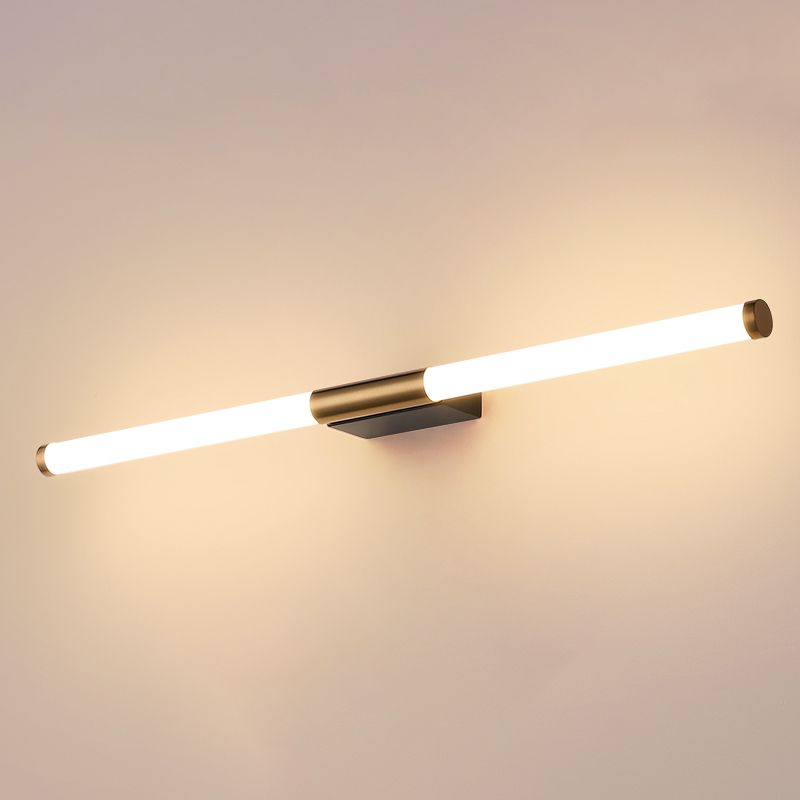 Lampada da parete dritta in metallo MODERNO MODERNO MODIALE LED LED LIGHT PER BAGNI