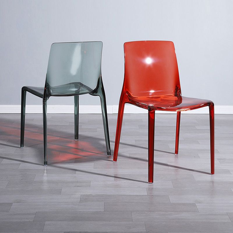 Kitchen Dining Side Chair Contemporary Plastic Dining Armless  Chair