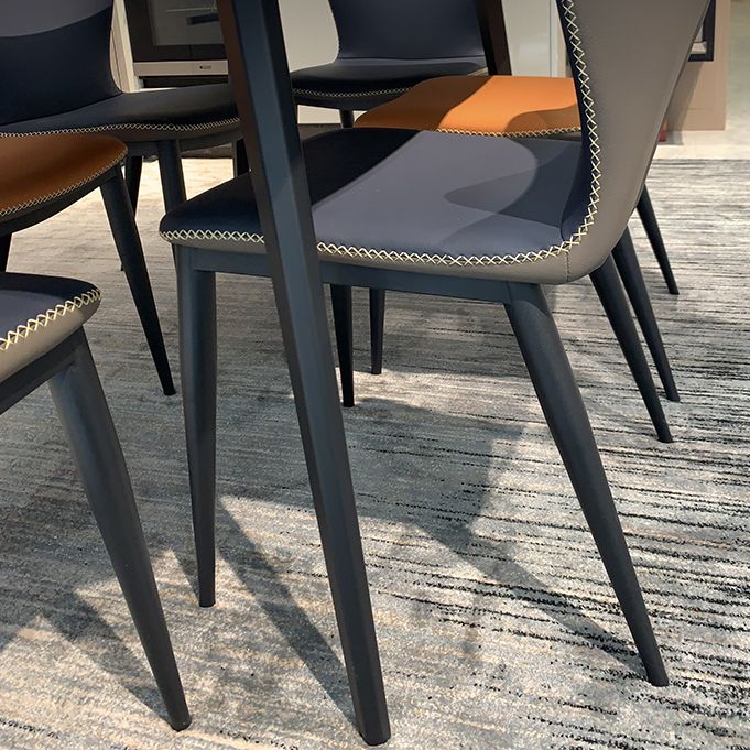 Modern Rectangle Stone Table 4 Legs Standard Height Kitchen Dining Table without Chair