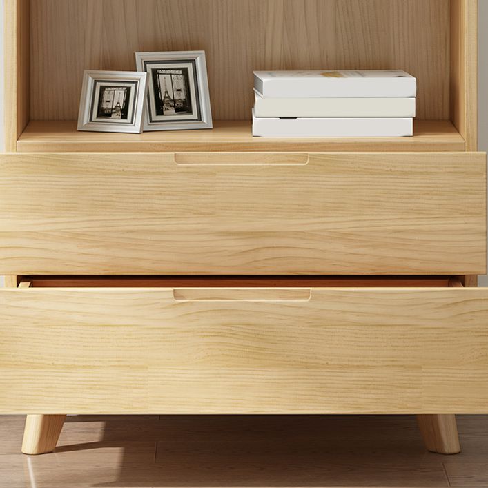 Contemporary Cabinet Rectangle Glass Paned With Doors Pine Accent Cabinet
