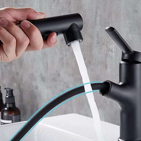 Contemporary Sink Faucet Plain Low Arc Copper Basin Lavatory Faucet