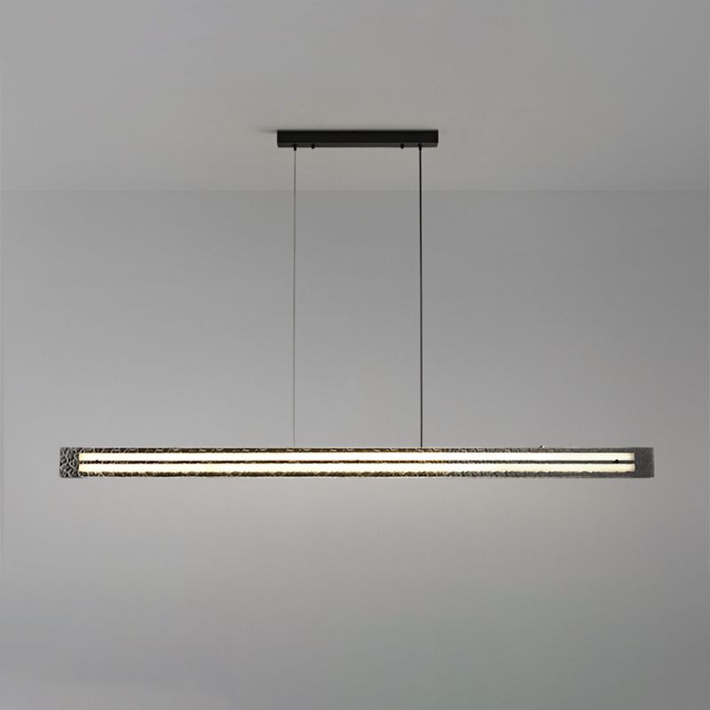 Glass Kitchen Island Lighting Black Modern Ceiling Light for Foyer