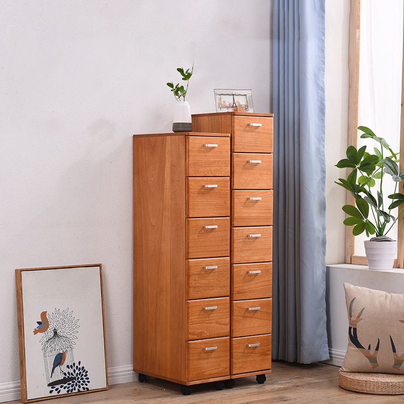 23.62" Wide Accent Chest with Drawers Water Resistant Chest with Wheels