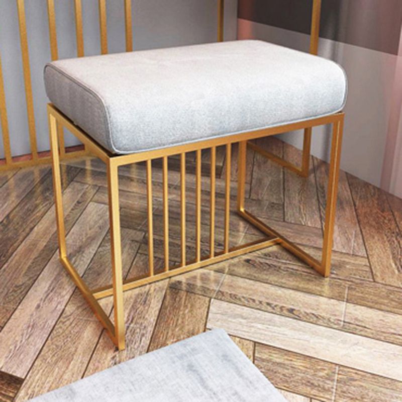 Solid Color Flannel Standard Stool Modern Simple Rectangular Upholstered Ottoman