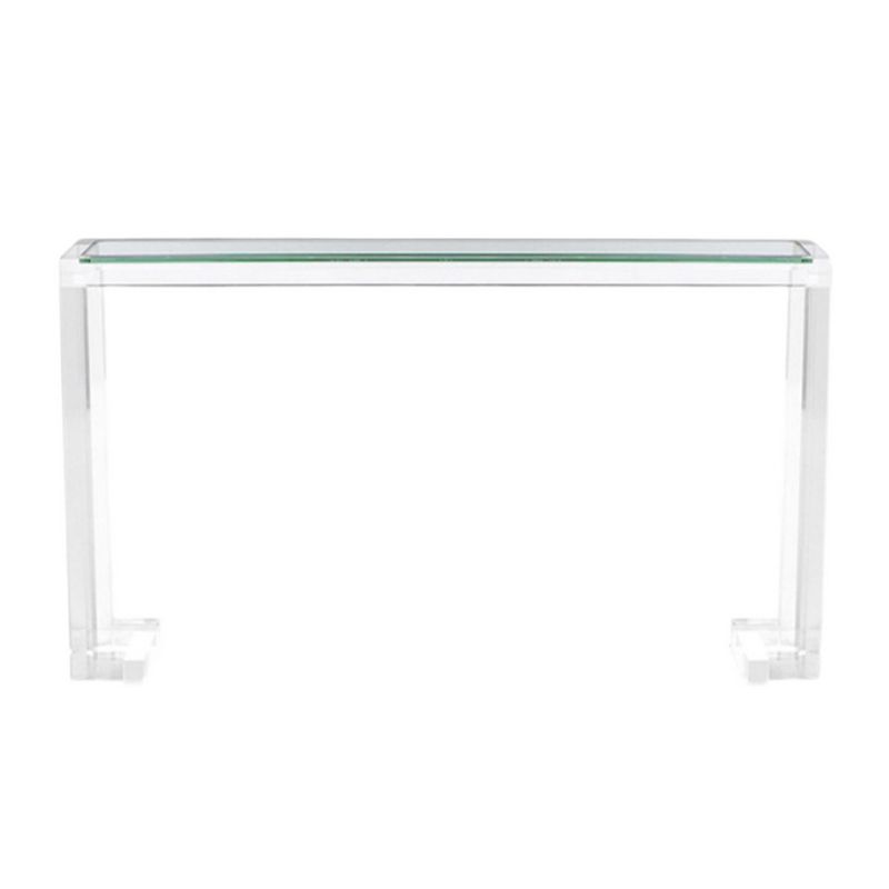 Acrylic Rectangle Accent Table Modern 1-shelf Console Table for Hall