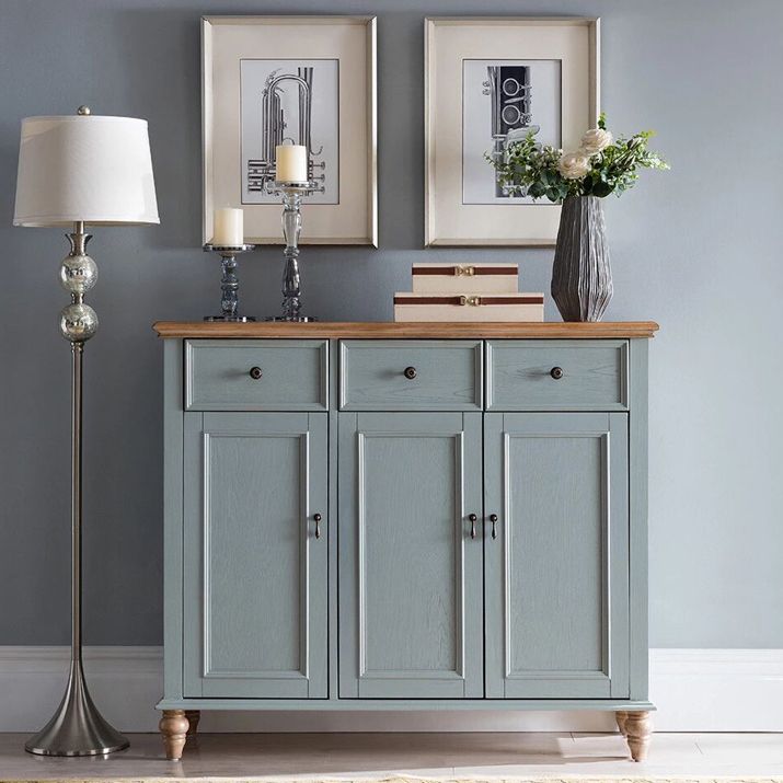 3 - Drawer Rectangle Accent Chest, Solid Wood Mid-Century Modern Cabinet