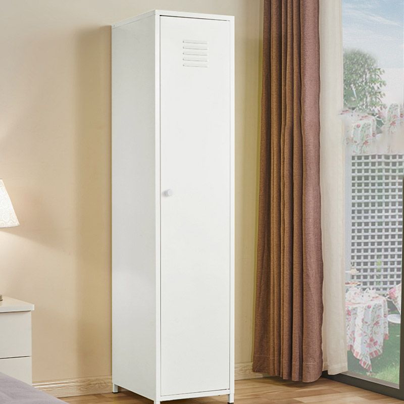 Modern Wardrobe Armoire with Adjustable Shelves Steel Wardrobe Cabinet