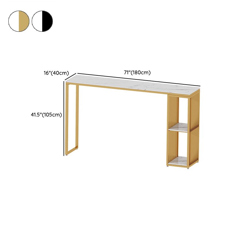 Contemporary Style Bar Table Set 1/3 Pieces Stone Bar table with Upholstered Stools