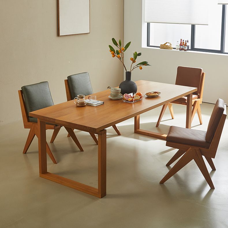 Kitchen Rectangle Dinner Table Dining Room Solid Wood Dining Table
