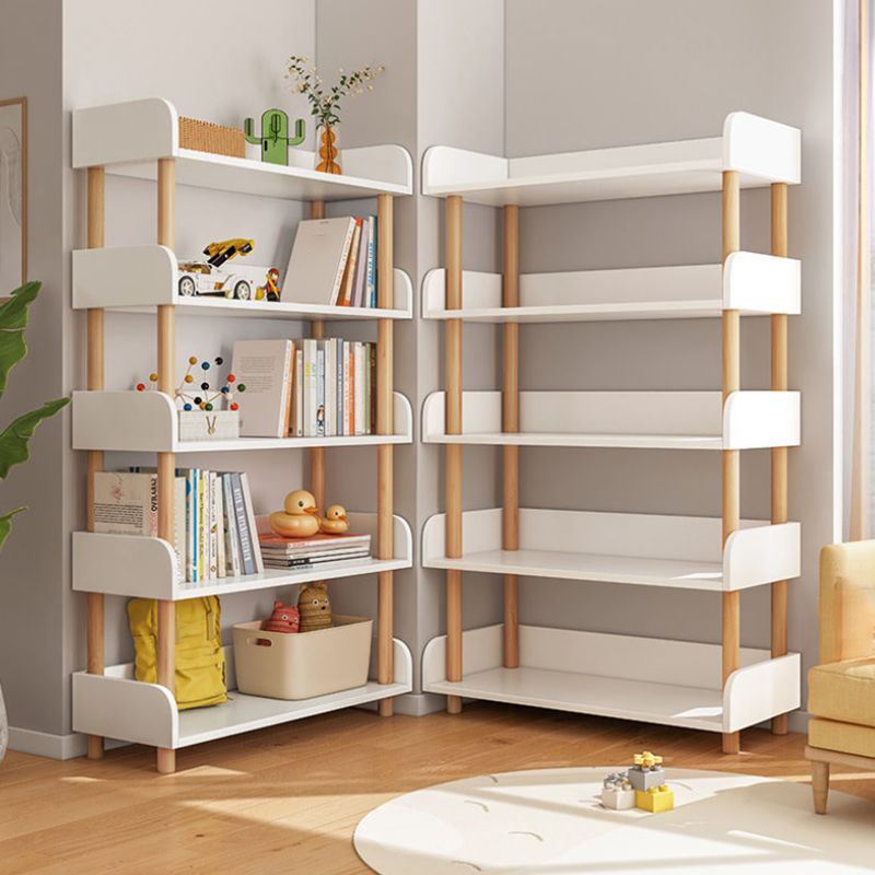 Contemporary Engineered Wood Bookcase Standard Open Back Bookshelf with Shelves