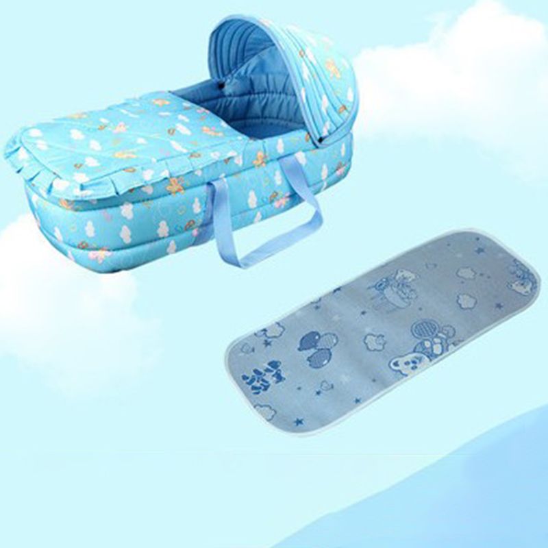 Contemporary Portable Moses Basket Oval Moses Basket with Belt