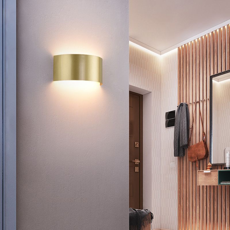 1-Light Geometric Sconce Modern Metal Sconce Light for Living Room