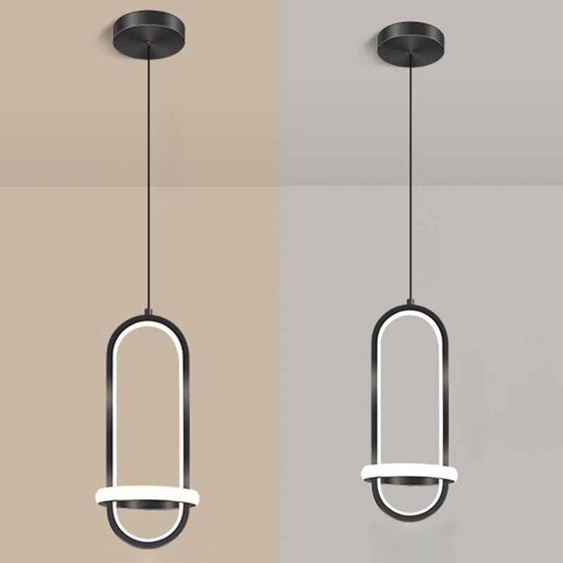 Metal Geometric Ceiling Suspension Lamp Simplicity Style LED Hanging Pendant Light