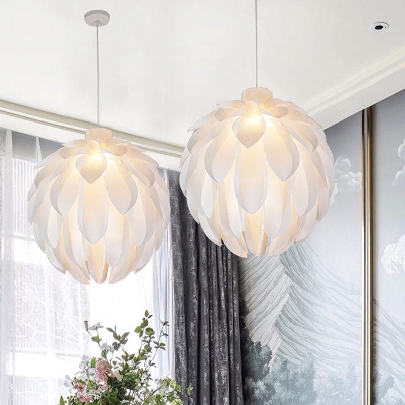 Pendentif à cadre blanc lampe à suspension de plafond de tête pour chambre à coucher