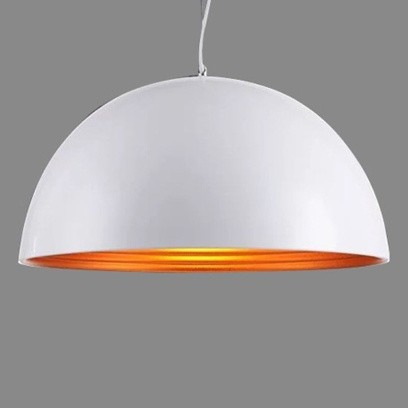 Black Bowl Industrial Pendant Light 1 Light Metal Pendant Lighting Fixtures