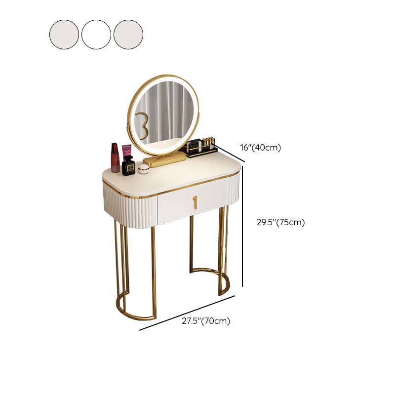 Glam 29.52" Height Makeup Vanity Set with Drawer and Mirror Vanity