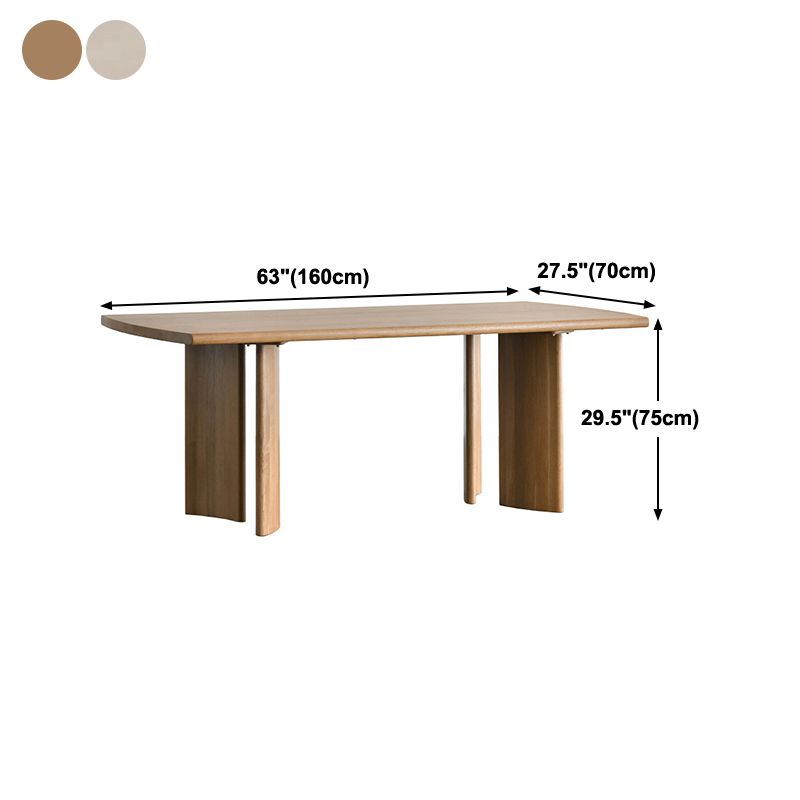 Contemporary Style Dining Table Solid Wood Dinner Table for Kitchen Home