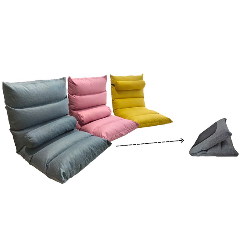 Fabric Slipper Chair 39.3" L x 21.6" W x 21.6" H Convertible Chair for Bedroom