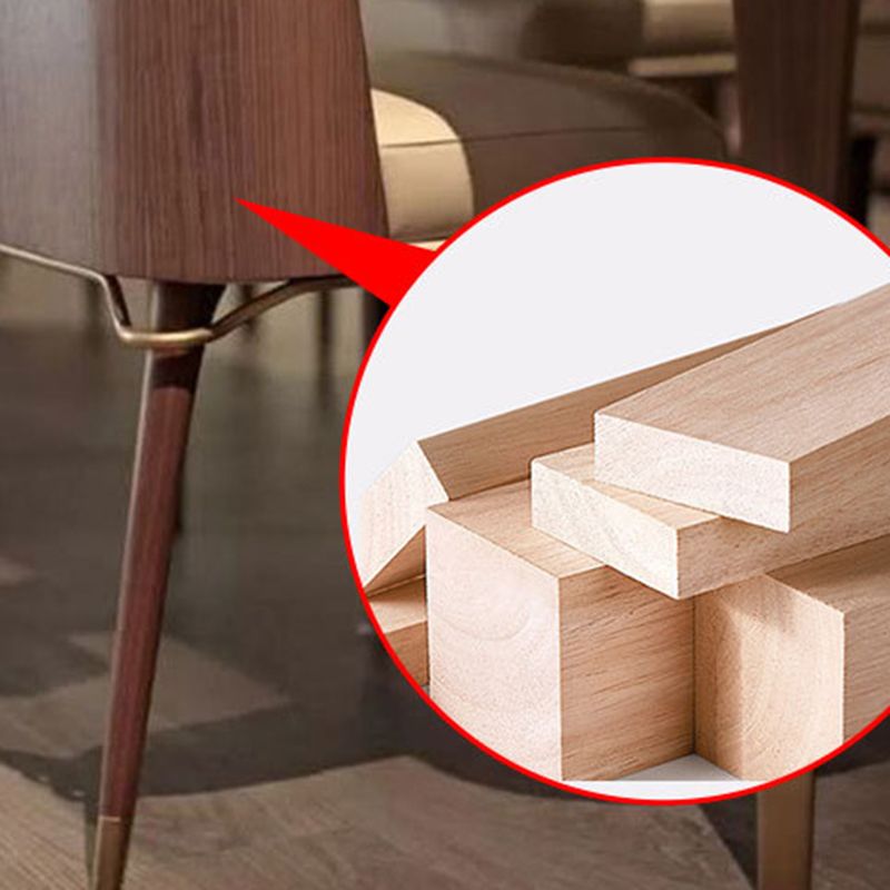 Glam Style Kitchen Dining Chairs Upholstered Side Chairs with Wood Legs