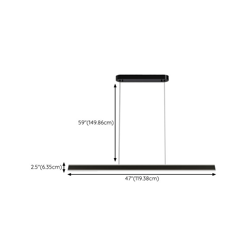LED Island Lamp Modern Island Hanging Lamp with Acrylic Shade for Bedroom