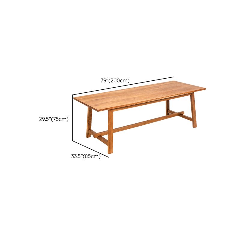 Contemporary Home Writing Desk Solid Wood H-shape Base Office Desk