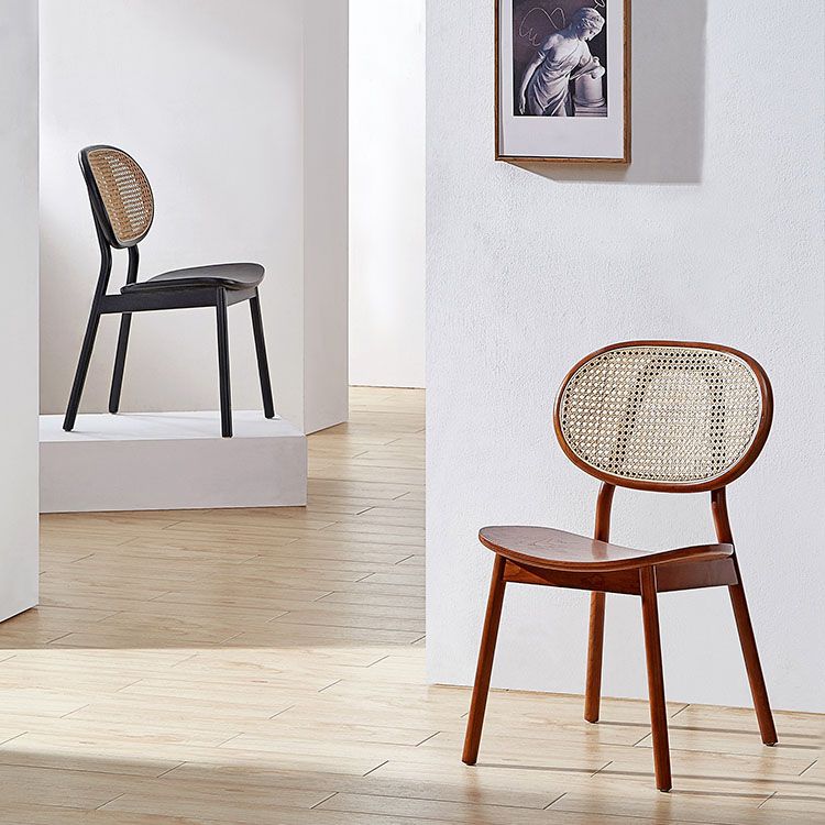 Silla de comedor de madera tradicional, silla lateral trasera King Louis