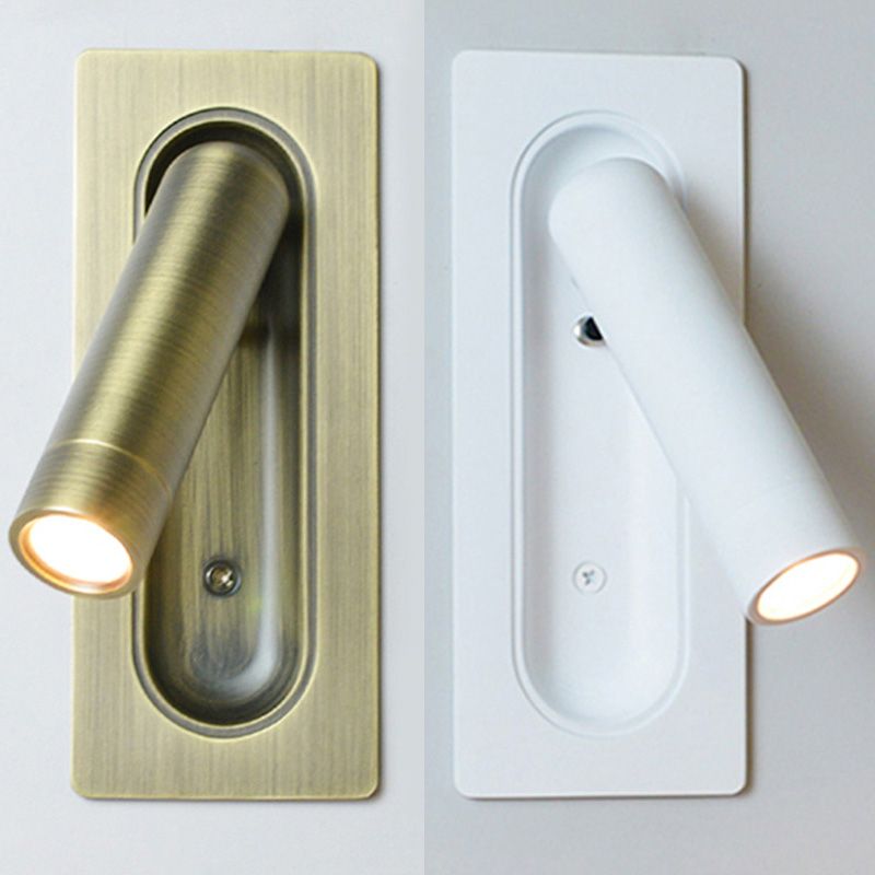 Modern Aluminum Wall Mount Lamp Bedroom Wall Lighting Fixture with 1 Spotlight