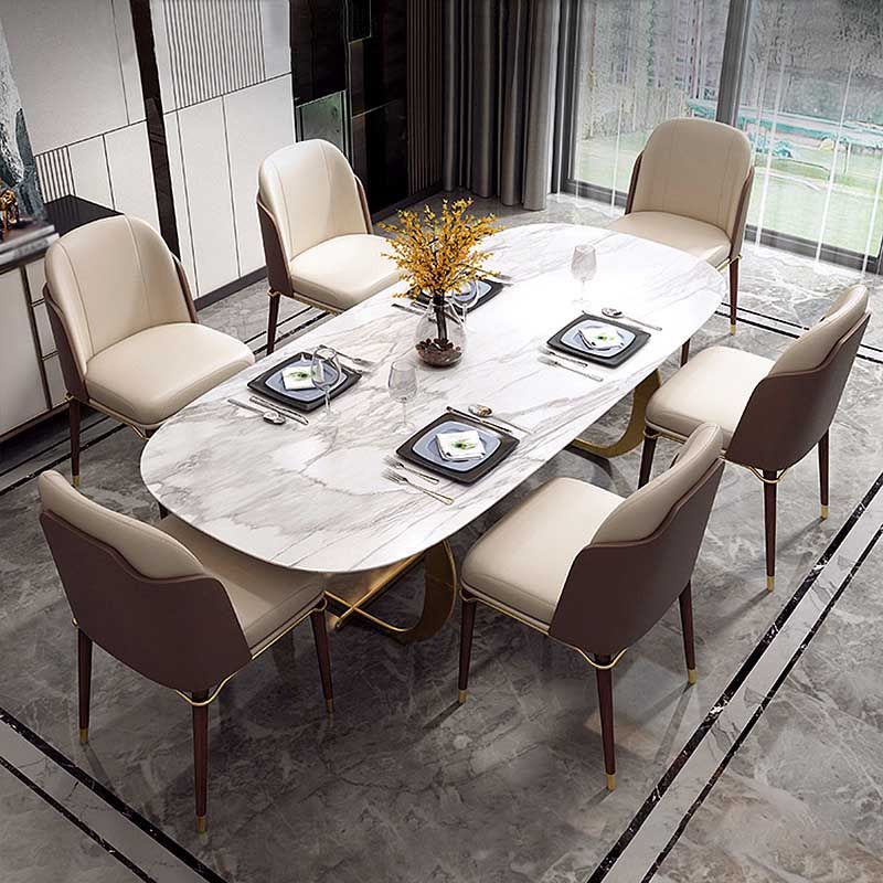 Contemporary Style Microfiber Leather Chair Parsons Dining Chair for Home