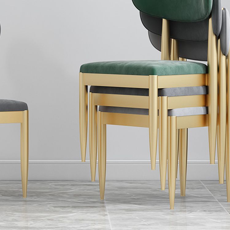 Upholstered Chair Scandinavian Style Open Back Dining Side Chair