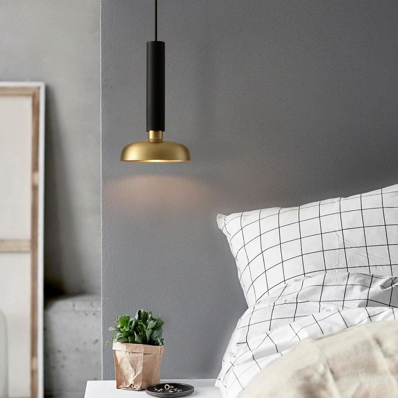 Metal Pot Cover Shade Hanging Lights Modern Style 1 Head Hanging Mount Fixture for Dining Room