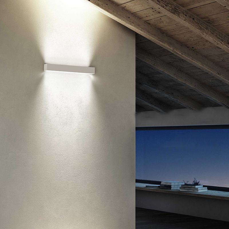 Iluminación moderna de pared de metal LED Rectangular Rectangular LED de 1 luces