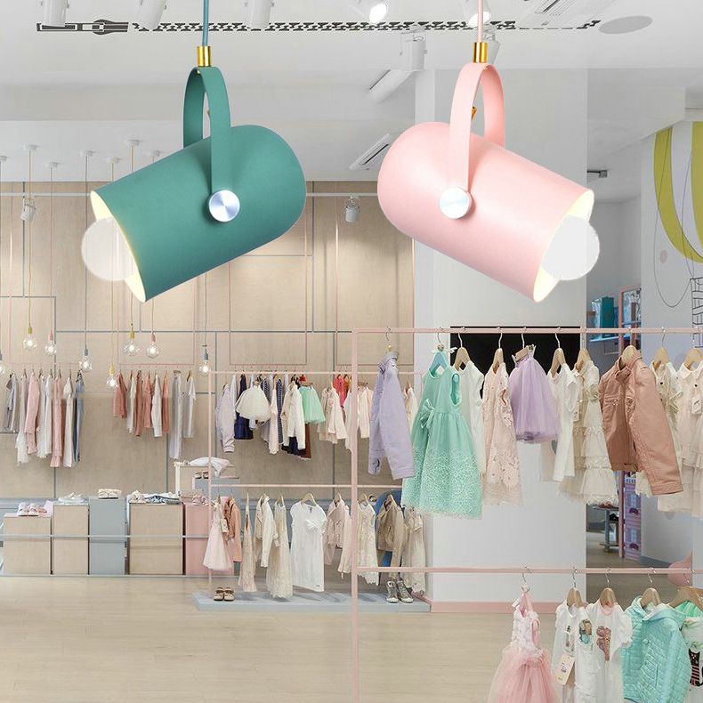 Modern Macron Pendant Light Metal 1 Head Pendant Lighting for Study Room Bedroom