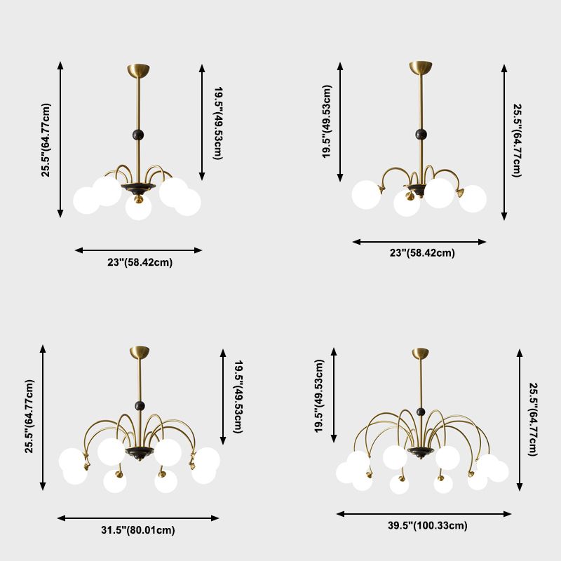 Café de lámparas de lámpara de vidrio contemporáneo Restaurante Multi colgante Luz