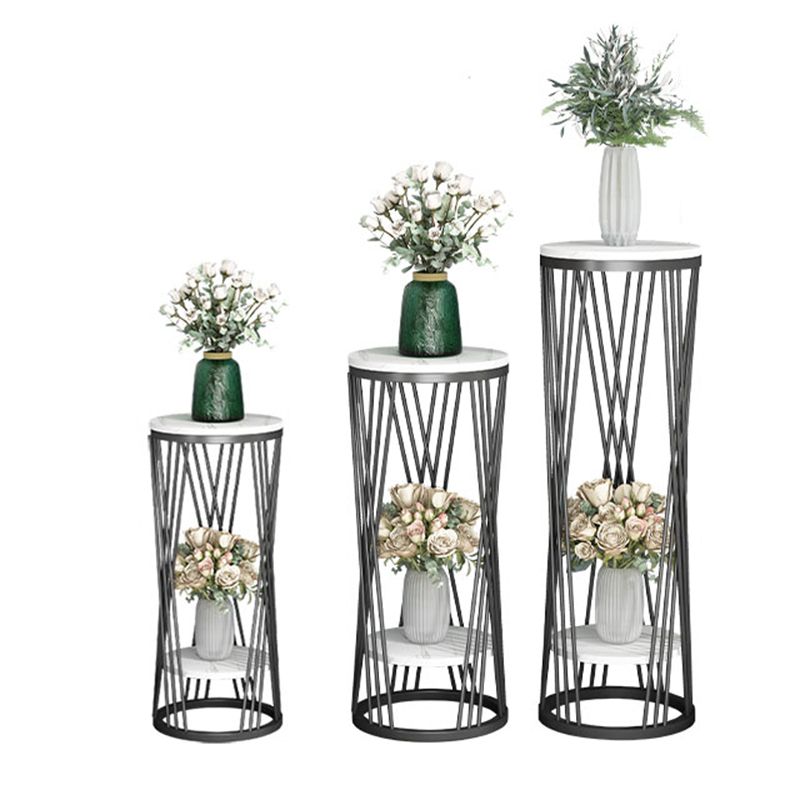 Mid-Century Contemporary Solid Marble Round/Square Frame Living Room Side End Table