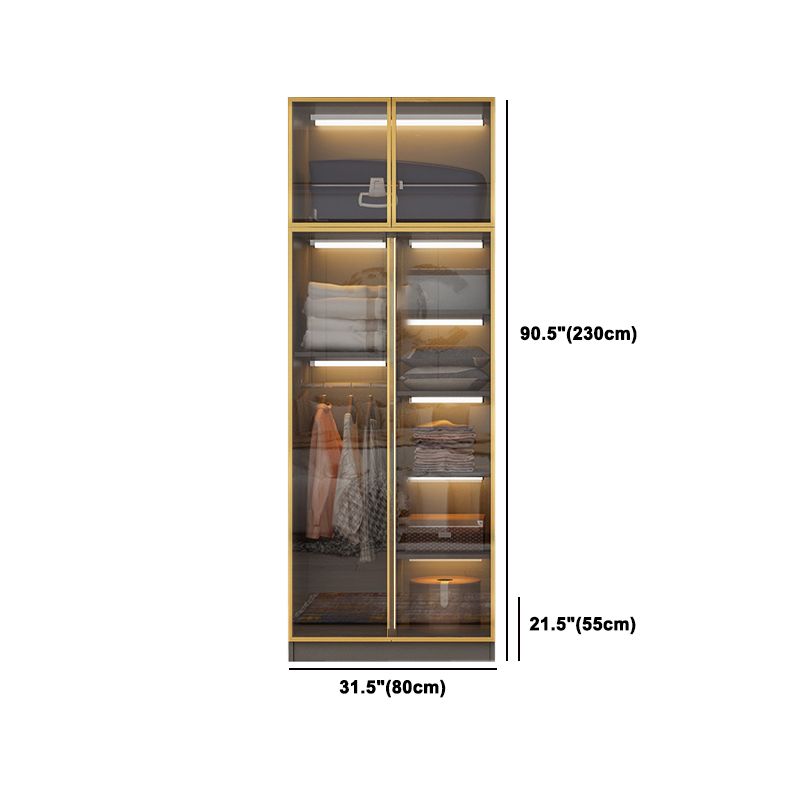 Modern Style Wooden Wardrobe Cloth Rod Included Wardrobe Closet for Bedroom