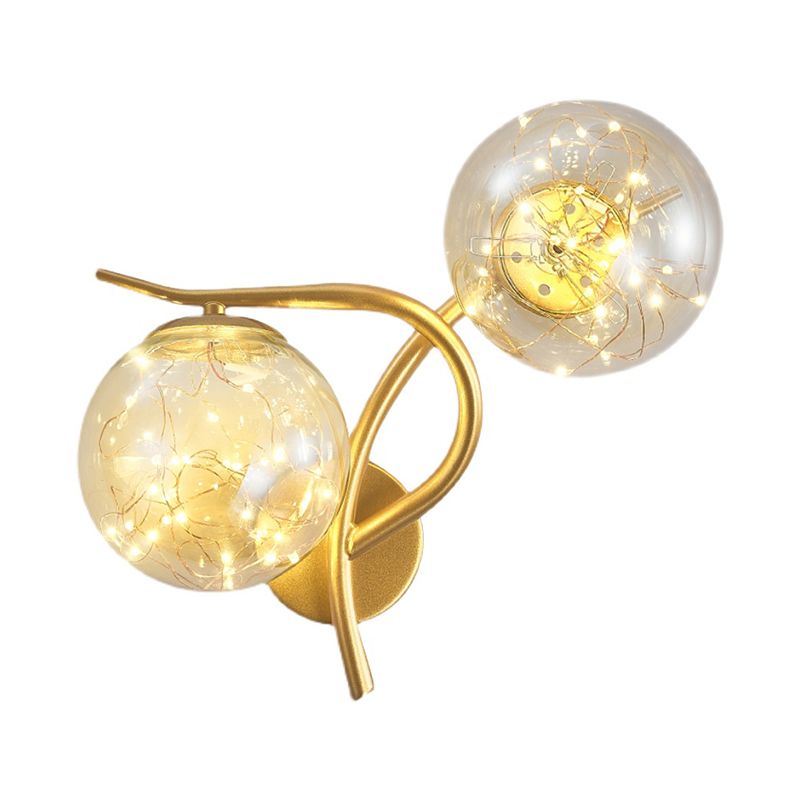 Kugelform Glaswand Licht moderner Stil 2 Leichter Wandhalterung Licht