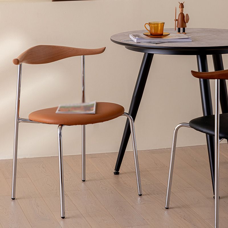 Chaises latérales rembourrées de style contemporain chaises de salle à manger sans corne de corne à la maison pour la maison