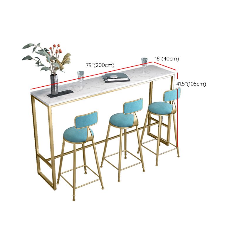 Metal Rectangular Table Modern Style Home Minimalist Bar Table
