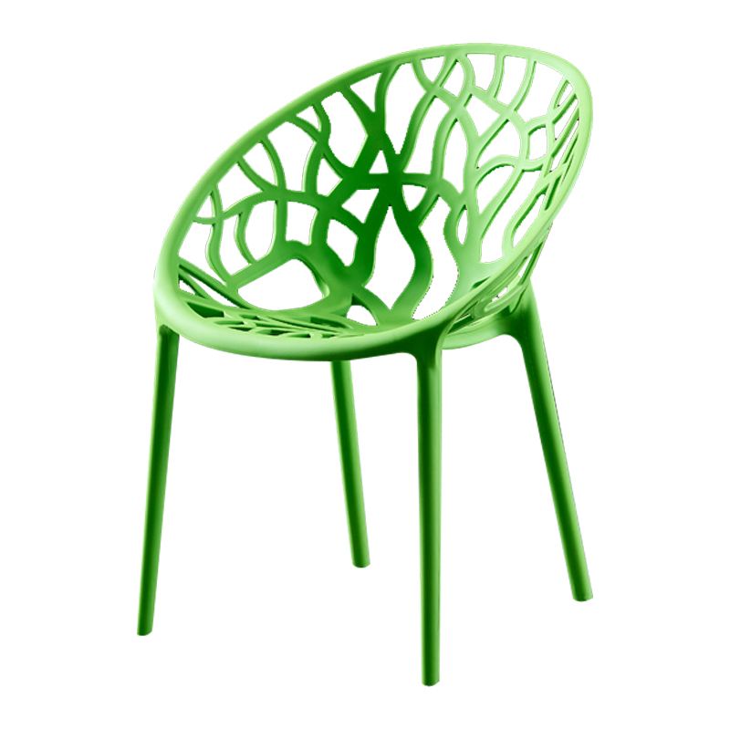 Scandinavian Plastic Dining Chair Cross Back Side Chair with 4 Legs for Home Use