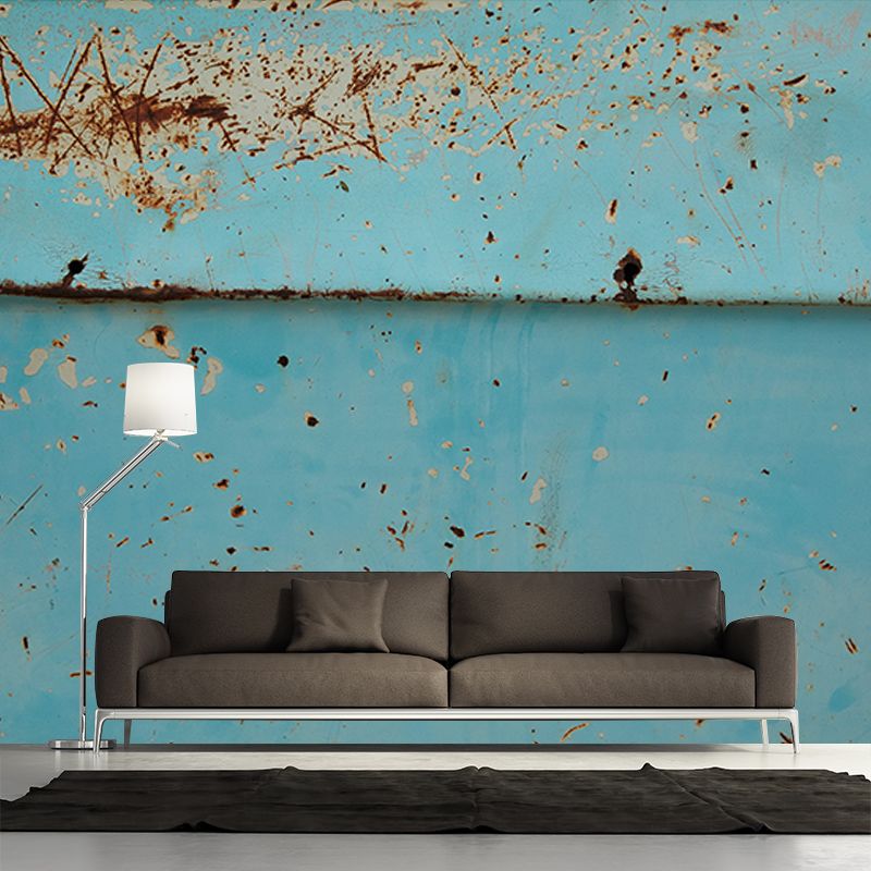 Rusty Metal Mural Wallpaper Stain-Resistant Wall Decor for Living Room