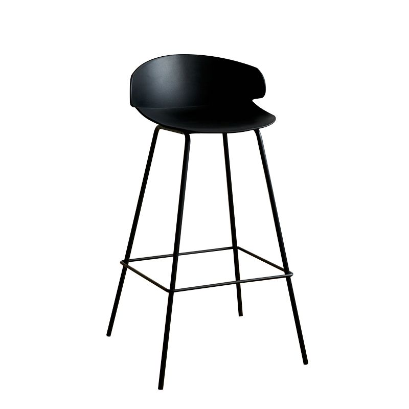 Scandinavian Plastic Counter Stool Armless Bar Stool for Living Room