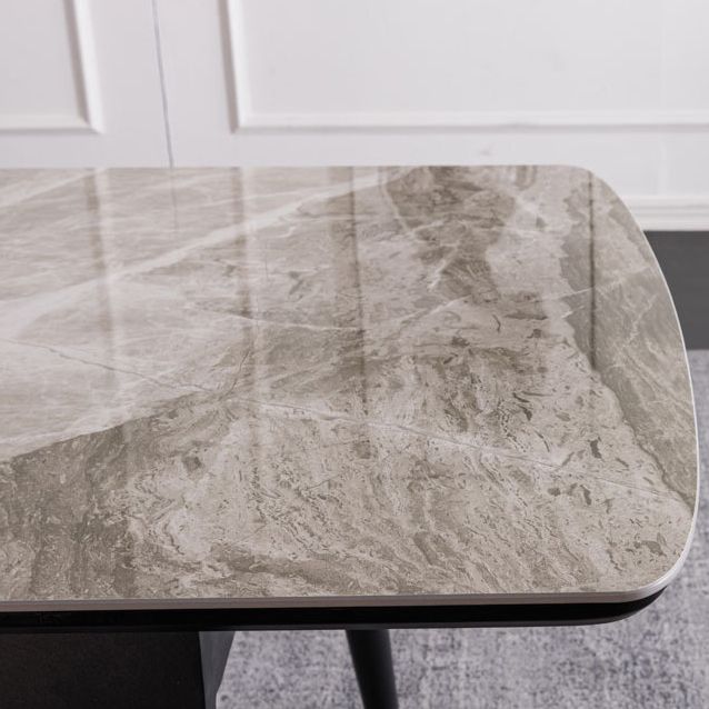 Stone Rectangle Dining Table with Leaf Furniture for Restaurant