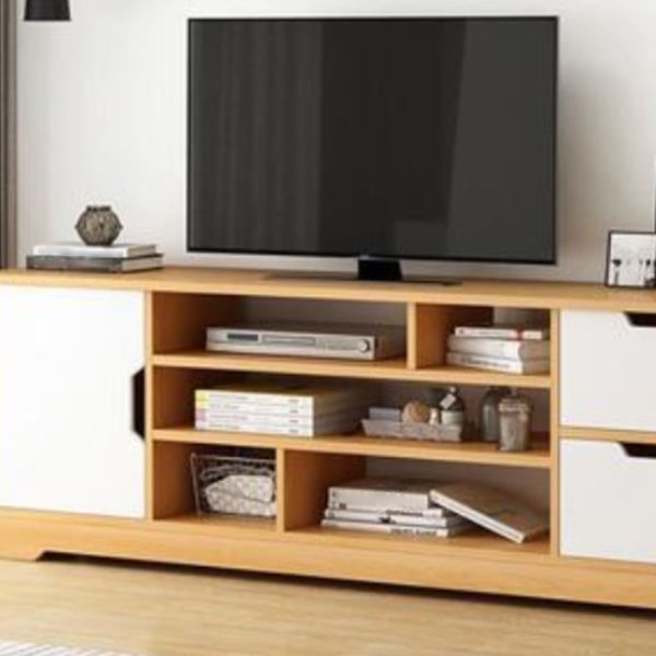 Scandinavian TV Media Stand Engineered Wood TV Stand Console