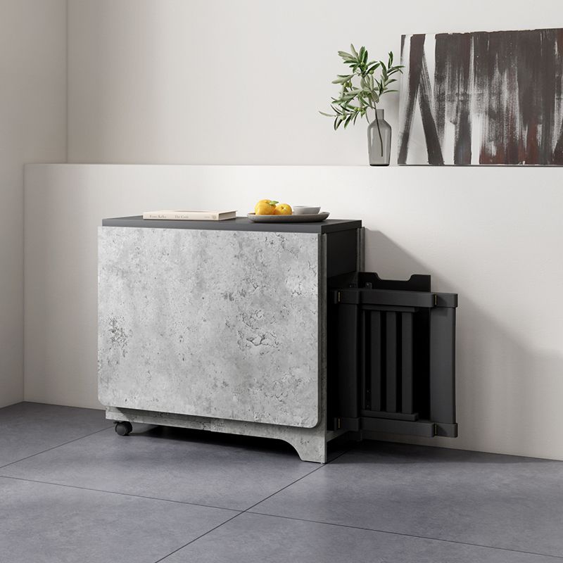 Mesa de madera de rectángulo artificial plegable con almacenamiento (solo tabla)