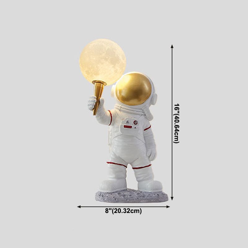 Estilo moderno Astronaut Shape Night Table Lamp Resin 1 Light Table Light