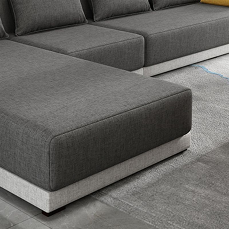 129.92" W √ó 70.87" D √ó 27.56" H L-Shape Removable Cushions Pillow Top Arm Sectional