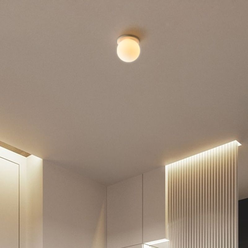 Glaskugelförmige Deckenbefestigung Minimalistische weiße Deckenbefestigung Leuchte