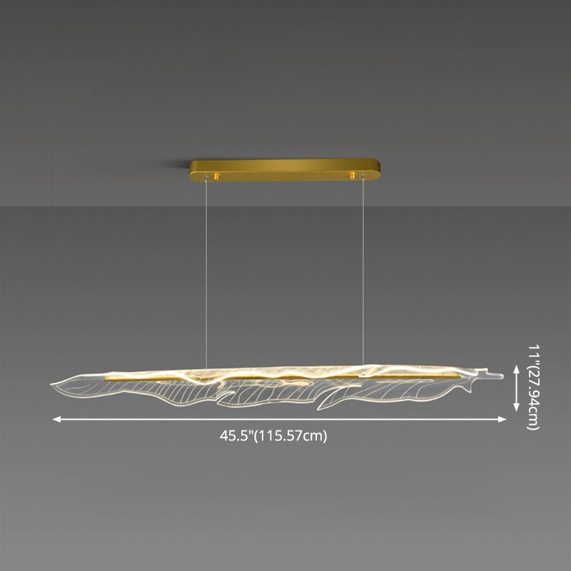 Éclairage île moderne en or