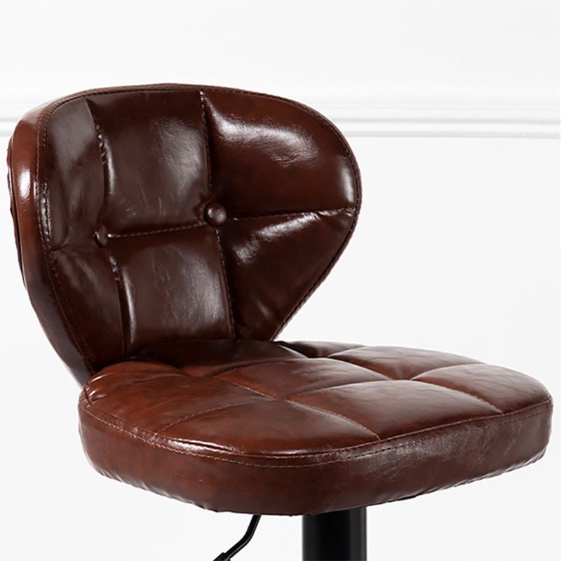 Nordic Leather Seats Barstool Rotating Lifting Bar Stool for Indoor, 1 Piece