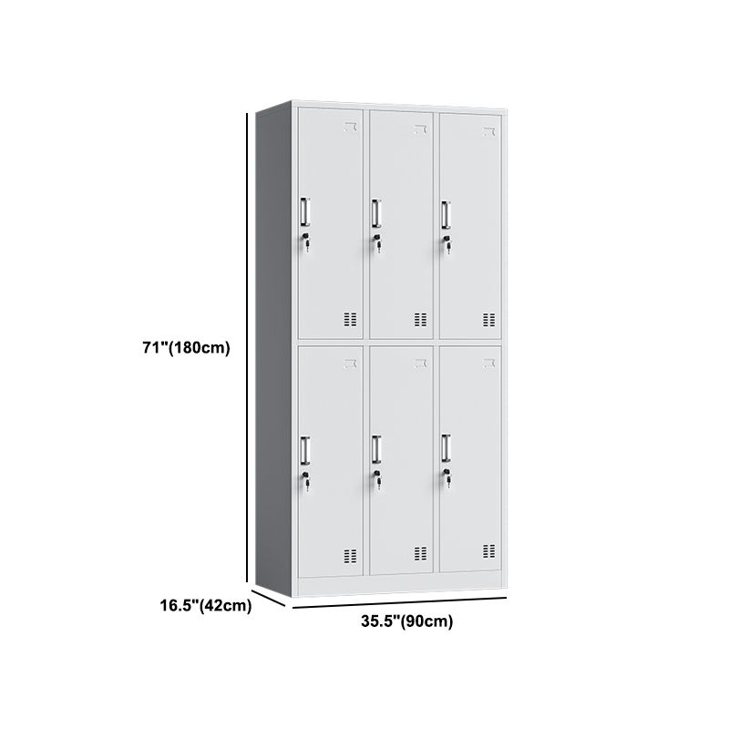 White Steel Wardrobe Cabinet Contemporary Hinged Wardrobe Closet